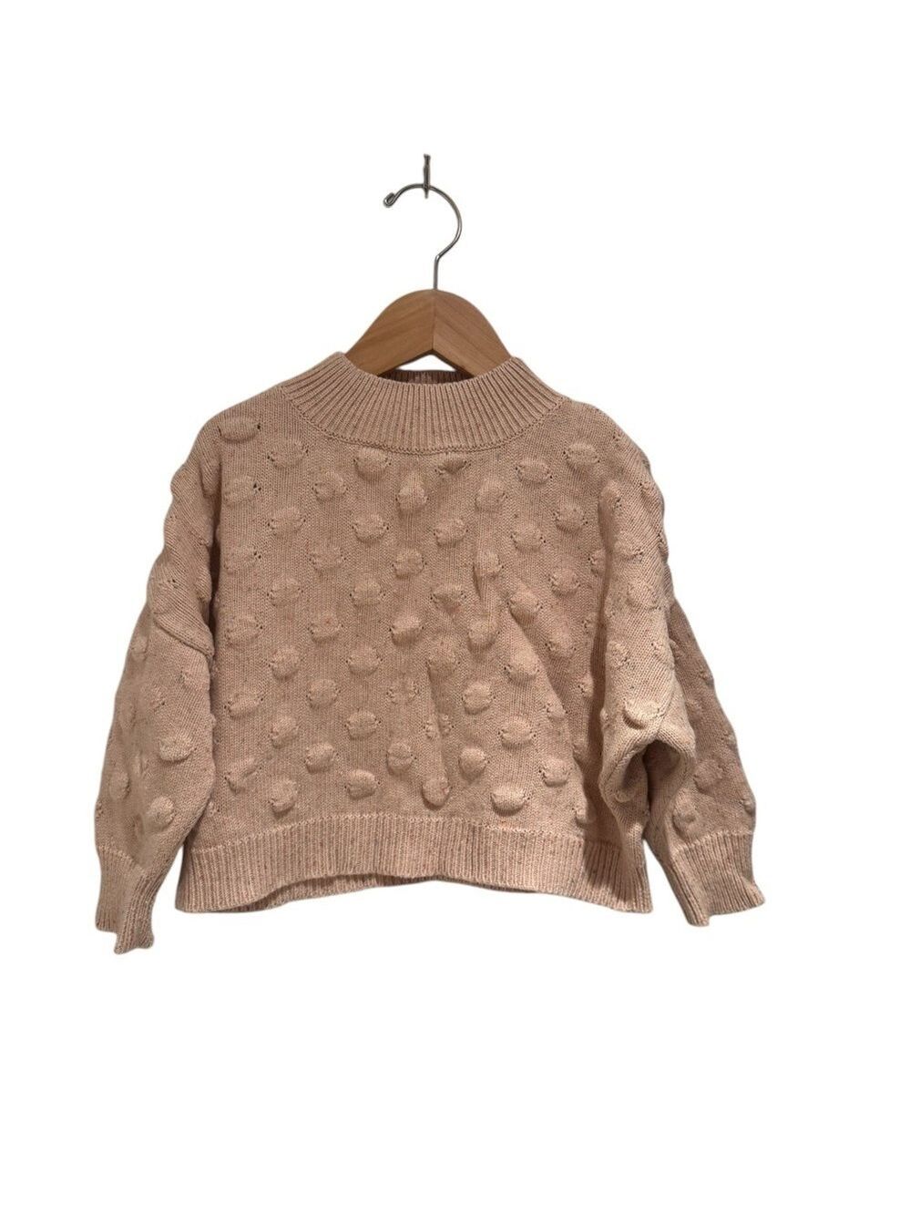 Huxbaby Pink Textured Knit Confetti Sweater - size 2(18-24M) *generous fit